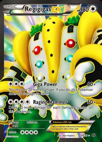 Regigigas-EX 99/99 Next Destinies Pokemon card