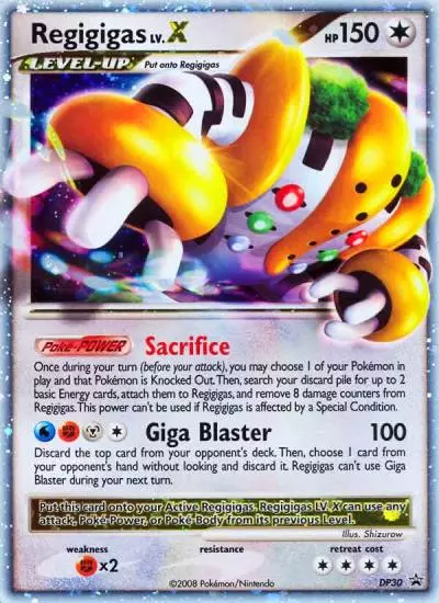 Regigigas LV.X DP30/56 DP Black Star Promos Pokemon card