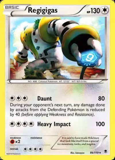 Regigigas 86/119 Phantom Forces Pokemon card
