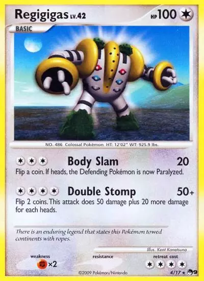 Regigigas 4/17 POP Series 9 Pokemon card