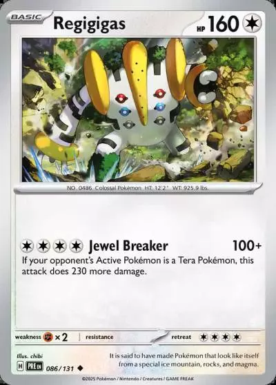 Regigigas 86/131 Prismatic Evolutions Pokemon card