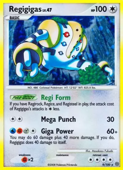 Regigigas 9/100 Stormfront Pokemon card