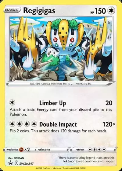 Regigigas SWSH247/307 SWSH Black Star Promos Pokemon card