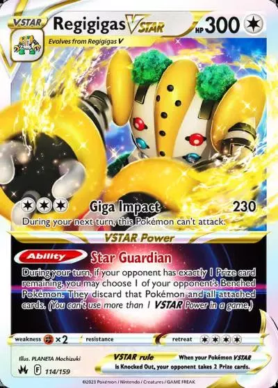 Regigigas VSTAR 114/159 Crown Zenith Pokemon card