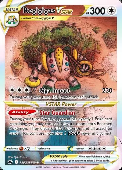 Regigigas VSTAR GG55/70 Crown Zenith Galarian Gallery Pokemon card