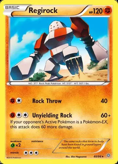 Regirock 40/98 Ancient Origins Pokemon card