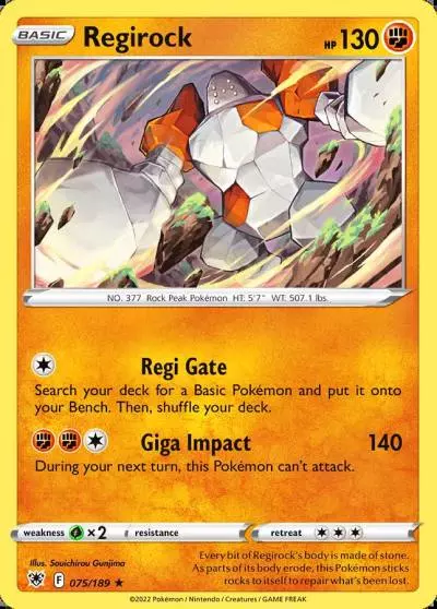 Regirock 75/189 Astral Radiance Pokemon card