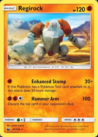 Regirock 80/168 Celestial Storm Pokemon card