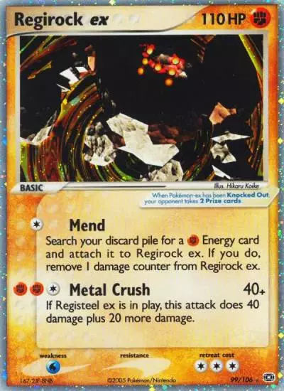 Regirock ex 99/106 Emerald Pokemon card