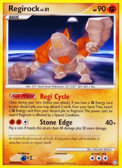 Regirock 38/146 Legends Awakened Pokemon card