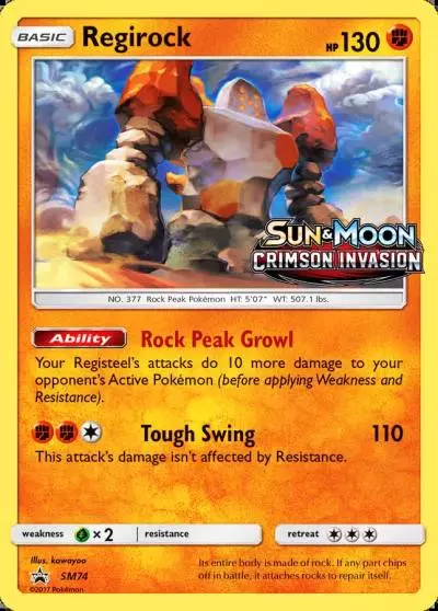 Regirock SM74/248 SM Black Star Promos Pokemon card