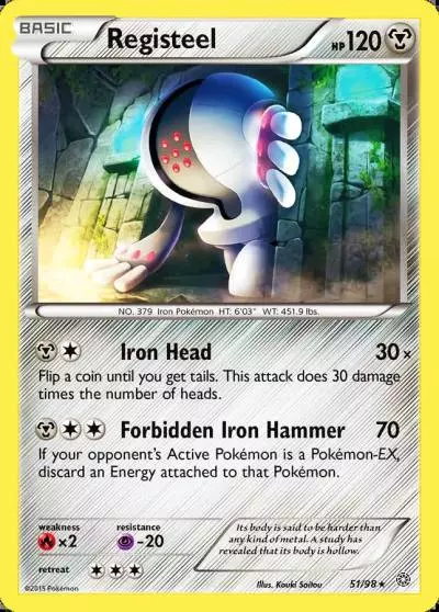 Registeel 51/98 Ancient Origins Pokemon card