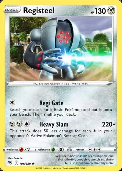 Registeel 108/189 Astral Radiance Pokemon card