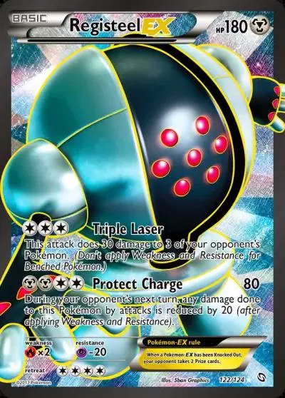 Registeel-EX 122/124 Dragons Exalted Pokemon card