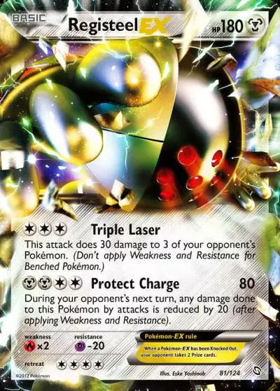 Registeel-EX 81/124 Dragons Exalted Pokemon card
