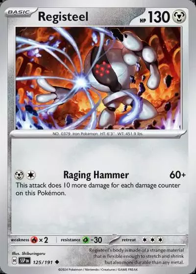 Registeel 125/191 Surging Sparks Pokemon card