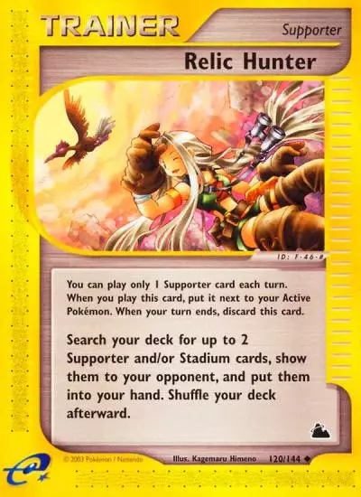 Relic Hunter 120/144 Skyridge Pokemon card