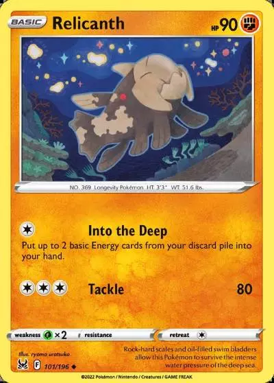 Relicanth 101/196 Lost Origin Pokemon card