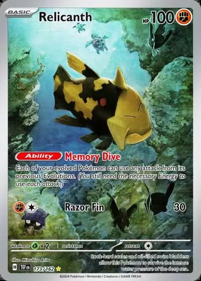 Relicanth 173/162 Temporal Forces Pokemon card