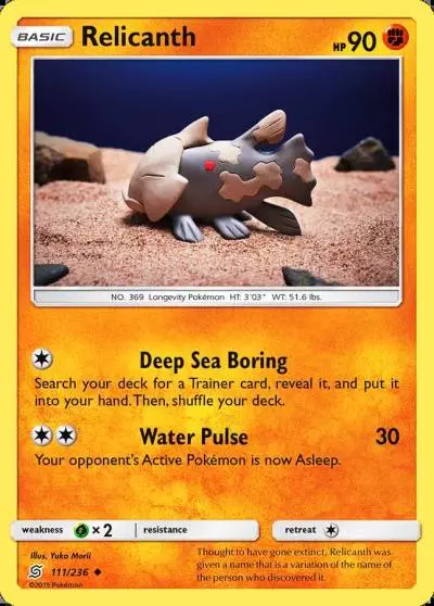 Relicanth 111/236 Unified Minds Pokemon card