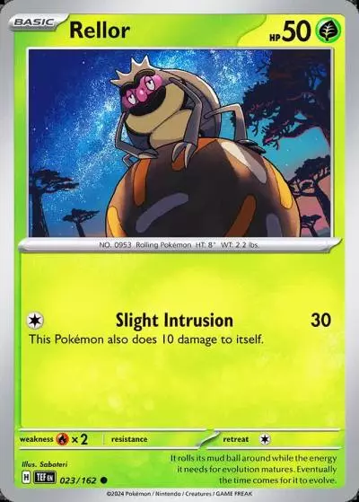 Rellor 23/162 Temporal Forces Pokemon card