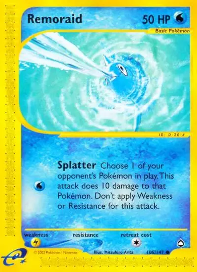 Remoraid 105/147 Aquapolis Pokemon card