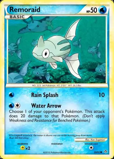Remoraid 59/95 HS—Unleashed Pokemon card
