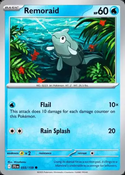 Remoraid 33/159 Journey Together Pokemon card