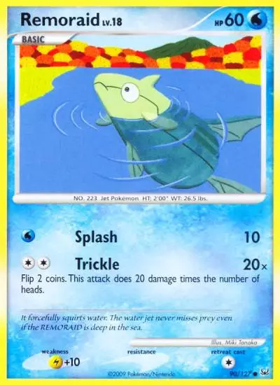 Remoraid 90/127 Platinum Pokemon card