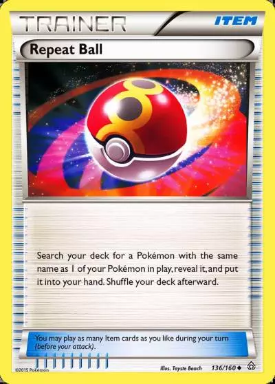 Repeat Ball 136/160 Primal Clash Pokemon card