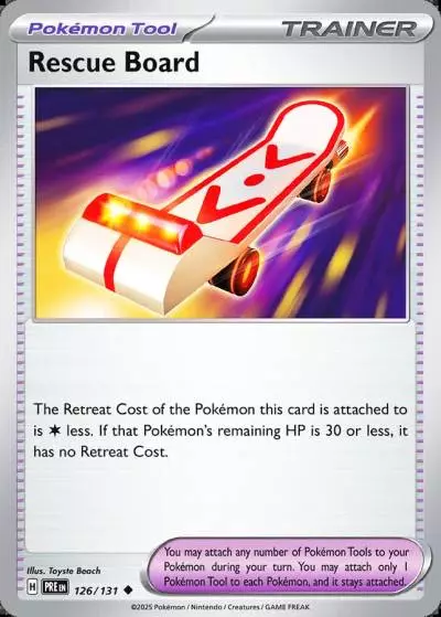 Rescue Board 126/131 Prismatic Evolutions Pokemon card