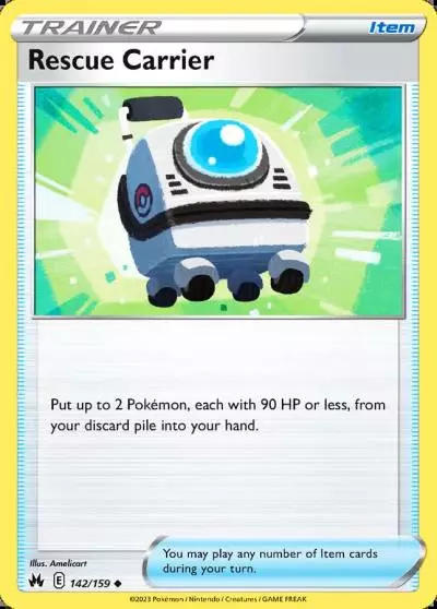 Rescue Carrier 142/159 Crown Zenith Pokemon card