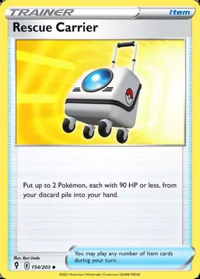 Rescue Carrier 154/203 Evolving Skies Pokemon card
