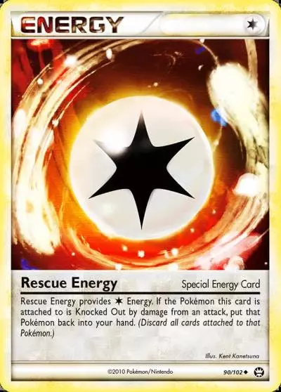 Rescue Energy 90/102 HS—Triumphant Pokemon card