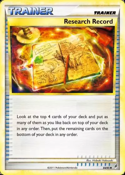 Research Record 84/95 Call of Legends Pokemon card