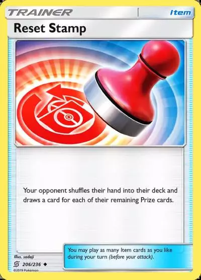 Reset Stamp 206/236 Unified Minds Pokemon card