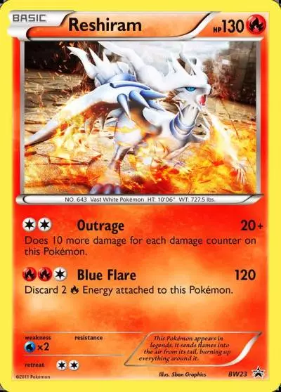 Reshiram BW23/101 BW Black Star Promos Pokemon card