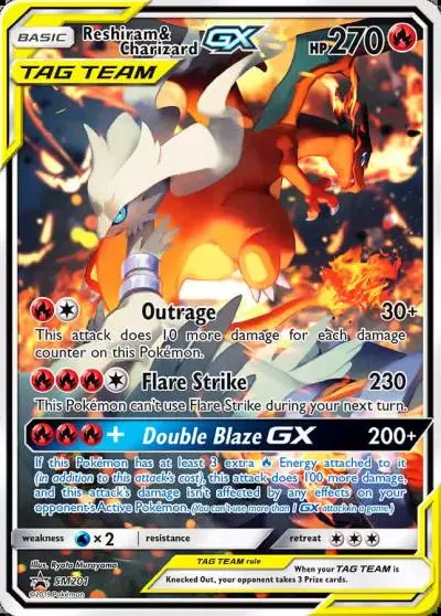 Reshiram & Charizard-GX SM201/248 SM Black Star Promos Pokemon card