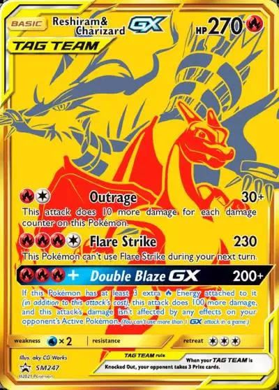 Reshiram & Charizard-GX SM247/248 SM Black Star Promos Pokemon card