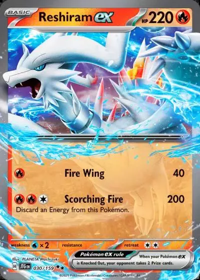 Reshiram ex 30/159 Journey Together Pokemon card