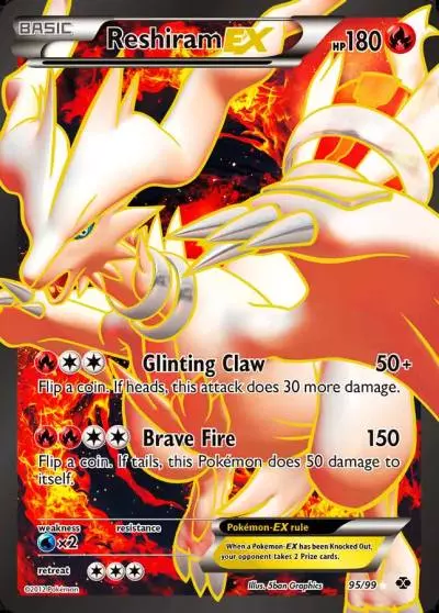 Reshiram-EX 95/99 Next Destinies Pokemon card
