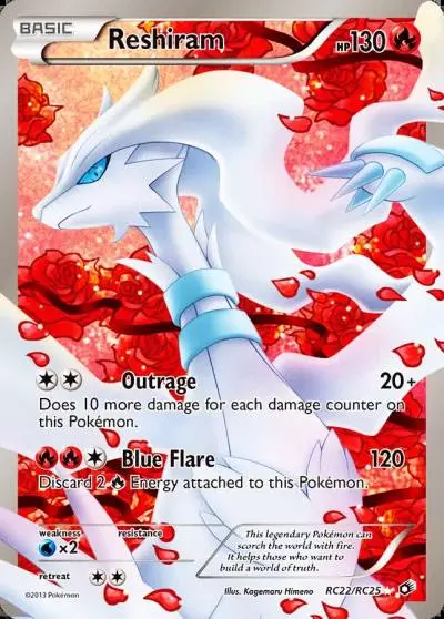 Reshiram RC22/113 Legendary Treasures Pokemon card