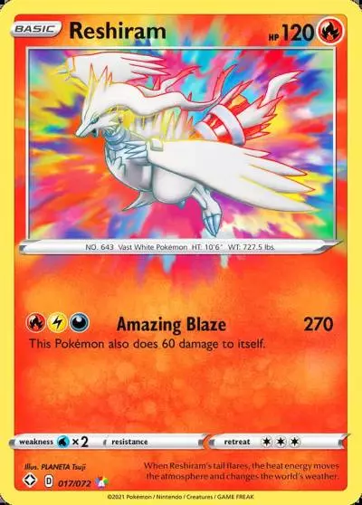 Reshiram 17/72 Shining Fates Pokemon card