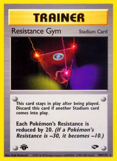 Resistance Gym 109/132 Gym Challenge Pokemon card
