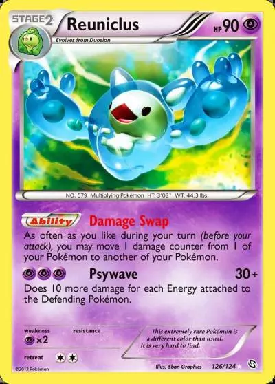 Reuniclus 126/124 Dragons Exalted Pokemon card