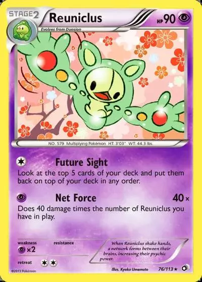 Reuniclus 76/113 Legendary Treasures Pokemon card