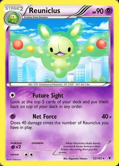 Reuniclus 52/101 Noble Victories Pokemon card