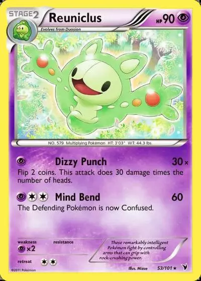 Reuniclus 53/101 Noble Victories Pokemon card