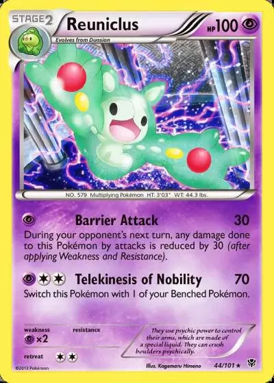 Reuniclus 44/101 Plasma Blast Pokemon card