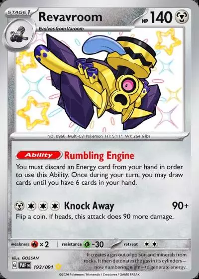 Revavroom 193/91 Paldean Fates Pokemon card